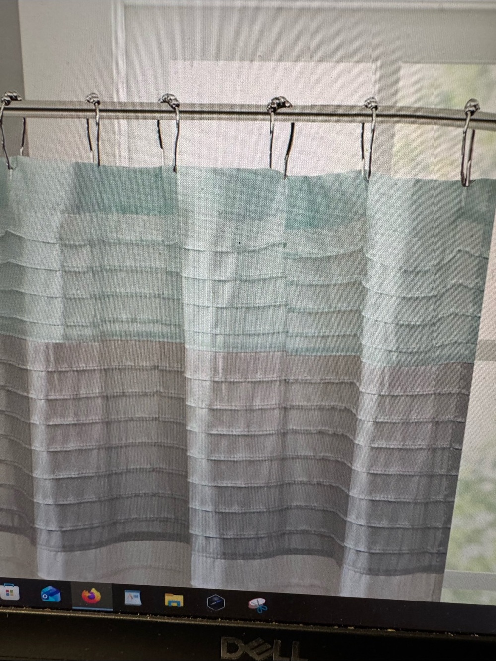 Madison Park Seafoam and Ivory Striped Shower Curtain